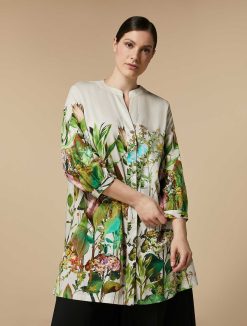 Marina Rinaldi Tunique En Satin Imprime | Blouses Et Chemises