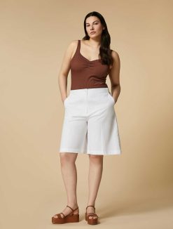 Marina Rinaldi Bermuda En Coton Extensible | Pantalon