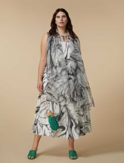 Marina Rinaldi Robe En Popeline Et Organza De Soie | Robes