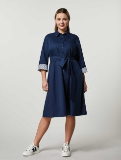 Marina Rinaldi Robe En Popeline De Coton | Robes