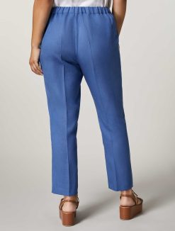 Marina Rinaldi Pantalon En Tissu De Lin | Pantalon