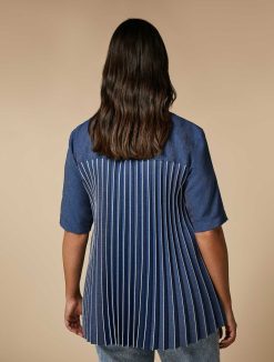 Marina Rinaldi Chemisier Aspect Denim | Blouses Et Chemises