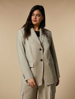 Marina Rinaldi Blazer En Toile De Laine Extensible | Veste Et Blazers