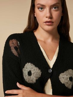 Marina Rinaldi Cardigan En Fil De Coton Et De Lin | Tricots