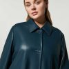 Marina Rinaldi Manteau En Jersey Enduit | Manteaux Et Trenchs