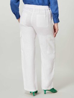 Marina Rinaldi Pantalon Cargo En Lin Melange | Pantalon