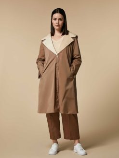 Marina Rinaldi Impermeable Reversible En Toile Hydrofuge | Manteaux Et Trenchs