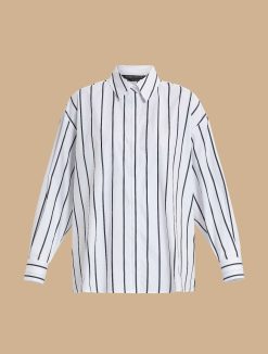 Marina Rinaldi Chemise En Popeline Rayee | Blouses Et Chemises