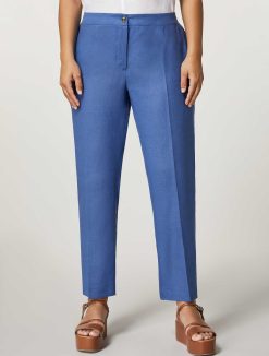 Marina Rinaldi Pantalon En Tissu De Lin | Pantalon