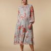 Marina Rinaldi Robe Longue En Georgette Imprimee | Robes