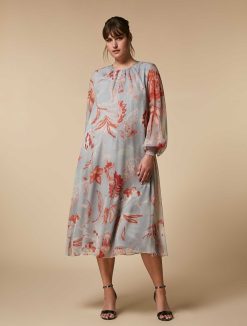 Marina Rinaldi Robe Longue En Georgette Imprimee | Robes