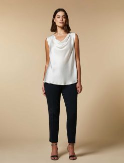 Marina Rinaldi Haut Drape En Satin | Blouses Et Chemises