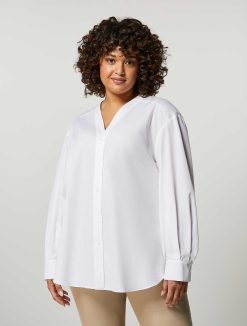 Marina Rinaldi Tunique En Popeline De Coton | Blouses Et Chemises