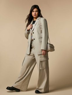 Marina Rinaldi Blazer En Toile De Laine Extensible | Veste Et Blazers