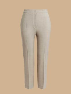 Marina Rinaldi Pantalon En Popeline De Pure Laine | Pantalon