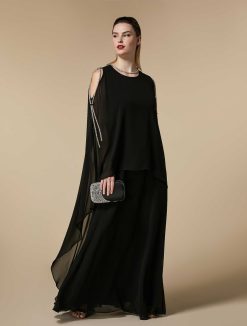 Marina Rinaldi Robe Longue En Georgette De Soie | Vetements De Ceremonie