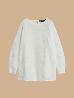 Marina Rinaldi Blouse En Organza Brodee | Blouses Et Chemises