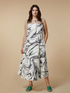 Marina Rinaldi Robe En Popeline Et Organza De Soie | Robes