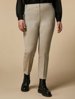 Marina Rinaldi Pantalon En Popeline De Pure Laine | Pantalon