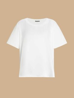 Marina Rinaldi T-Shirt En Jersey Et Satin | Hauts Et T-Shirts