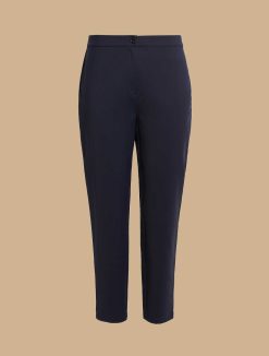 Marina Rinaldi Pantalon Slim En Toile De Coton | Pantalon