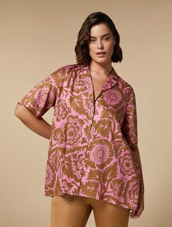 Marina Rinaldi Chemise En Satin Imprime | Blouses Et Chemises