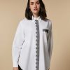 Marina Rinaldi Chemise En Popeline Ornee De Dentelle | Blouses Et Chemises