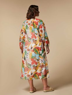 Marina Rinaldi Robe Longue En Mousseline Imprimee | Robes