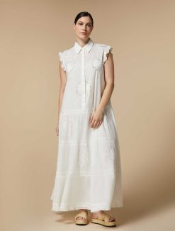 Marina Rinaldi Robe En Voile Ornee De Broderies Et De Sequins | Robes