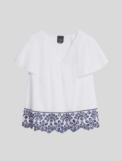 Marina Rinaldi Blouse En Popeline De Coton | Blouses Et Chemises