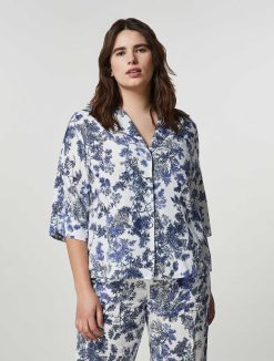 Marina Rinaldi Chemise En Toile De Viscose Et De Lin | Blouses Et Chemises