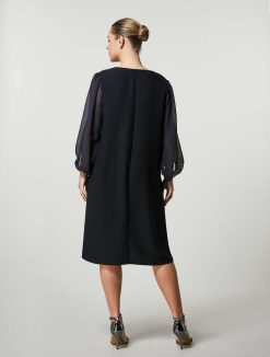 Marina Rinaldi Robe Crepe Envers Satin | Des Vetements Formels