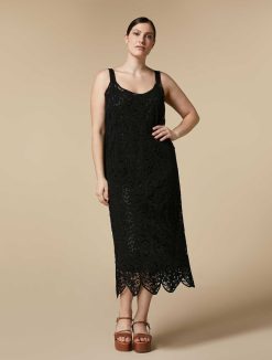 Marina Rinaldi Robe En Coton Brodee | Tricots