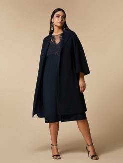 Marina Rinaldi Robe En Crepe Brodee | Des Vetements Formels