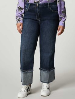 Marina Rinaldi Jean Court En Denim De Coton | Pantalon