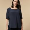 Marina Rinaldi Chemisier En Crepe De Chine De Soie | Blouses Et Chemises