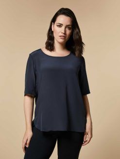 Marina Rinaldi Chemisier En Crepe De Chine De Soie | Blouses Et Chemises