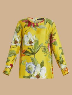 Marina Rinaldi Blouse En Serge De Soie Imprimee | Blouses Et Chemises