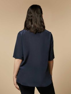 Marina Rinaldi Chemisier En Crepe De Chine De Soie | Blouses Et Chemises