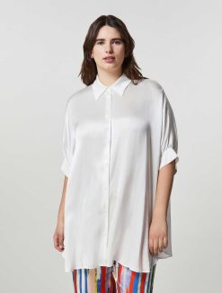 Marina Rinaldi Chemise En Satin De Viscose | Blouses Et Chemises