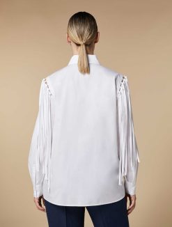 Marina Rinaldi Chemise En Popeline A Franges | Blouses Et Chemises