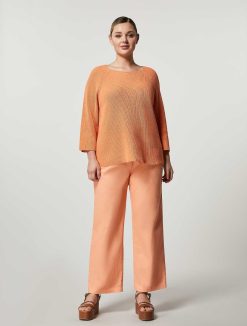 Marina Rinaldi Pantalon Court En Coutil De Coton | Pantalon