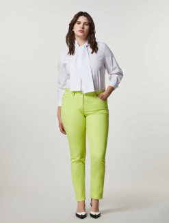 Marina Rinaldi Pantalon Slim En Coutil De Coton | Pantalon