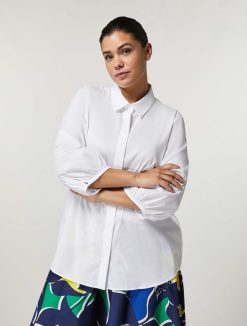 Marina Rinaldi Chemise En Popeline De Coton | Blouses Et Chemises