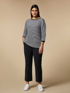 Marina Rinaldi Pantalon Evase En Coton Melange | Pantalon