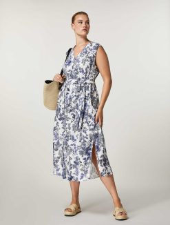 Marina Rinaldi Robe En Toile De Viscose Et De Lin | Robes