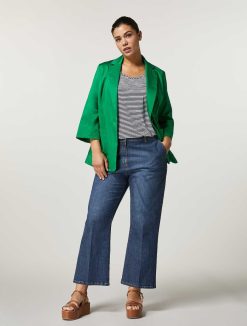 Marina Rinaldi Veste Blazer En Satin De Coton | Veste Et Blazers