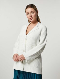 Marina Rinaldi Blouson Aviateur En Fil De Coton | Tricots