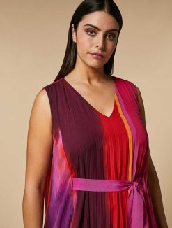 Marina Rinaldi Robe Longue Plissee En Georgette | Robes