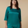 Marina Rinaldi Chemisier Carre En Satin | Blouses Et Chemises